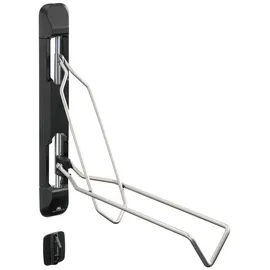 Maclean Brackets Maclean Fahrradwandhalterung MC-471 klappbarer Halter zur Wandmontage Fahrrad, Reifen & Werkstatt (1-tlg), 60° drehbar, platzsparende Fahrradaufbewahrung, bis 35kg schwarz