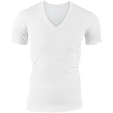 CALIDA Evolution T-Shirt, V-Ausschnitt, Baumwollmix, für Herren, 001 WEISS, XXL