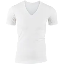 CALIDA Evolution T-Shirt, V-Ausschnitt, Baumwollmix, für Herren, 001 WEISS, XXL