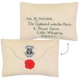 HARRY POTTER Dekokissen Hogwarts Aufnahmebrief 30 x 45 cm Beige