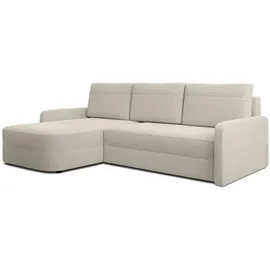 ax living Eckcouch mit Schlaffunktion 250 cm Beige