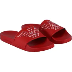 Emporio Armani Badeschuhe Sliders rot Herren