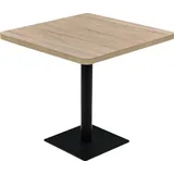 Bistrotisch MDF und Stahl Quadratisch 80x80x75 cm Eichenoptik - Beige