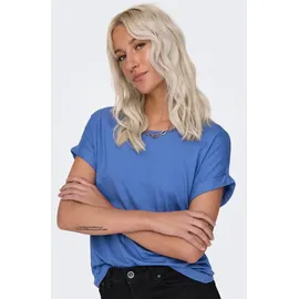Only T-Shirt "ONLMOSTER – Kurzarmshirt mit Aufschlag und klassischem Look", Damen, Gr.