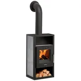 Justus Texas V Stahl Schwarz/Abdeckplatte Specksteinkeramik Grau