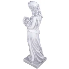 deluke Gartenfigur JENS Kunststoff Weiß 94x31x37cm Gartendeko Outdoor Figur
