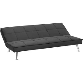 Beliani 3-Sitzer Schlafsofa grau / silber HASLE