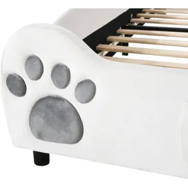 Flieks Polsterbett Bärenform 90 x 200 cm Holz/Textil weiß