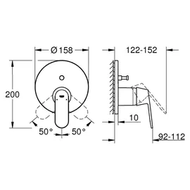 Grohe Eurosmart Einhand-Wannenbatterie Chrom