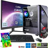 Hyrican Gaming-PC Striker SET2490 7374 - AMD Ryzen 7 5700X 32 GB RAM | 1 TB SSD | NVIDIA RTX 4060 + MSI G32C4 E2 - 32"