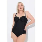 Ulla Popken Badeanzug Damen Schwarz 56
