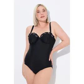 Ulla Popken Badeanzug Damen Schwarz 56