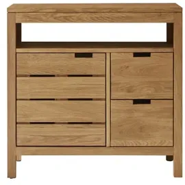 Tikamoon Waschtischunterschrank Serena aus massiver Eiche 80 cm