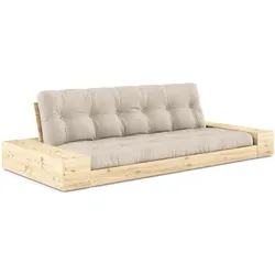 Karup Design - Base Schlafsofa mit Aufbewahrung, Kiefer klar lackiert / beige