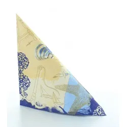 Mank Serviette Airlaid Del Mar, 40 x 40 cm, 50 Stück - Maritim Seesterne Muscheln
