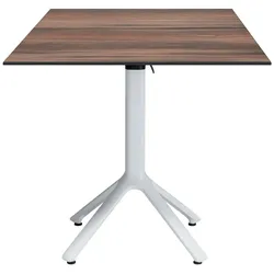 Restootab Outdoor Klapptisch Nemo weiß 70x70cm - Modell Eiche Montagne