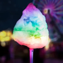 Royal Catering Zuckerwattestäbchen LED 7 Modi Bpa Freier Kunststoff inkl. Batterien 50 Stück -