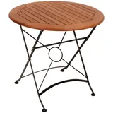 Garden Pleasure Wien Ø 80 x 74 cm braun klappbar