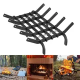 QEENTOE 42cm Kaminholzrost Kaminholz Kaminrost Kaminholzständer Scheithalter Brennholzhalter für Kamin & Grillkamin Holzscheithalter bis 50KG für Innenbereich Feuerrost Outdoor Camping Kochen