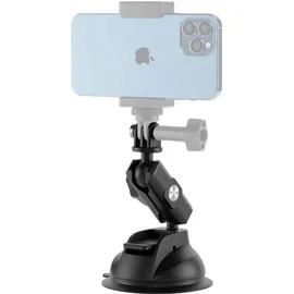 TELESIN Universal Suction Cup Holder with Phone Holder and Action Camera Mount TE-SUC-012