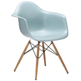 Vitra Stuhl Eames Plastic Armchair RE 83x63x59 cm eisgrau, Gestell:  eichefarbig, Designer Charles & Ray Eames