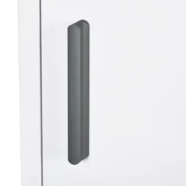 kleankin Medizinschrank-30L x 12B x 60H cm-Weiß - Weiss