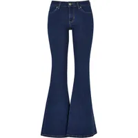 URBAN CLASSICS Organic Flared Niedrig Geschnittene Jeans Mid Indigo