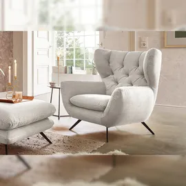 KAWOLA Sessel CHARME Hochlehnsessel Cord cremeweiß