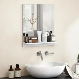 Homcom Badspiegel 50 x 14B x 60H cm-Weiß | Gr.: onesize