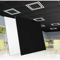 HEXIM Rasterdeckenplatten 62x62cm 120 Platten, ca. 46,08qm Deckenplatte PVC