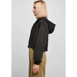 URBAN CLASSICS Ladies Short Oversized Zip Jacket black XXL