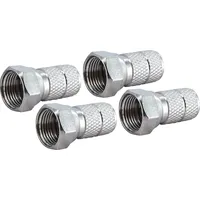 Schwaiger FST8204 241 Typ F, 4 Stück, Koaxialstecker (Typ