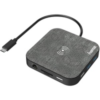 Hama USB-C Connect2QiCharge Multiport Dock, USB-C 3.0 [Stecker] (200134)