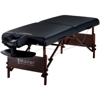 Master Massage Del Ray Mobil Massageliege Kosmetikliege Therapiebett Massagebank Klappbar Holz 76cm Schwarz