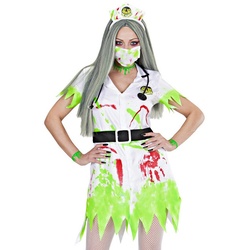 Widmann S.r.l. Hexen-Kostüm Toxische Krankenschwester – Halloween Kostüm für D grün|weiß L