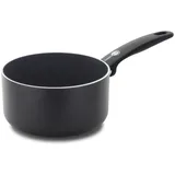 GreenPan Cambridge Stielkasserolle (16 cm/1,5l), gesunde keramische Antihaftbeschichtung, PFAS-frei, induktionsgeeignet, spülmaschinengeeignet, Schwarz