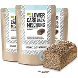 LOWER-CARB-BROTBACKMISCHUNG 3X350G – Bio, Vegan, Glutenfrei, Eiweiss-Brot-Altern