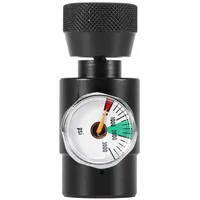 Cikonielf CO2-Nachfülladapter, CO2-Fülltank Zylinder Nachfülladapter-Anschlusskit Für Nachfülladapter Zylinder-Tankstellen-Anschlusskit(Schwarzer Adapter mit Messgerät)