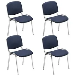 4 Nowy Styl Besucherstühle Iso blau Kunstleder