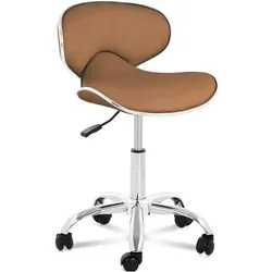 physa Rollhocker mit Lehne - 48 -  62 cm - 150 kg - Cappuccino