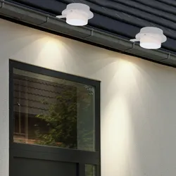 2x LED Solar Dachrinnen Leuchten weiß Garagen Lampen Außen Garten Zaun Beleuchtung