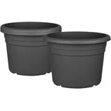 BigDean Blumentopf Ø 30 x 21 cm Anthrazit