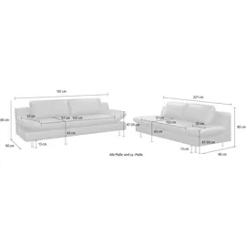 PLACES OF STYLE »Redding« Set, 2- und 3-Sitzer