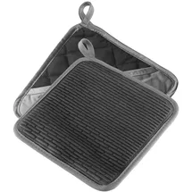 Westmark Topflappen – Praktische Topflappen für sicheres Arbeiten an Herd und Backofen, Küchenhandschuhe mit Hitzeschutz bis 250°C – Grau/Anthrazit