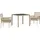 vidaXL Garten Essgruppe 3-tlg. Beige