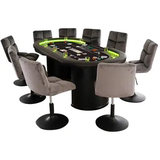 Home Deluxe Pokertisch inkl. Pokerkoffer und Stühle