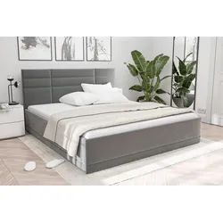 Polsterbett "Prag", grau, B:180cm L:210cm, Bezug 100% Polyester, Polsterung: Polsterwatte, Material Gestell: gepolsterter Holzwerkstoff, WESTFALIA SCHLAFKOMFORT, Betten, 3 Matraztenarten wählbar, mit und ohne Bettkasten