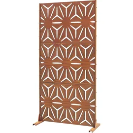 casa.pro Trennwand Kilsturd Cortenstahl 180x90 cm Edelrost