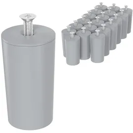 ECENCE 20x Rolladen Anschlag Grau Stopper Rollladen, Puffer Endpunkt 40mm