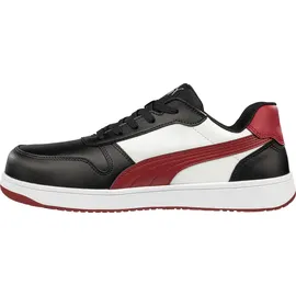 Puma Frontcourt BLK/WHT/RED Low S3L ESD Sr schwarz/weiß 46